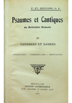 Psaumes et Cantiques 1927 r.