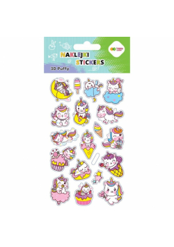 Naklejki 3D Puffy Unicorns 10x20cm HAPPY COLOR
