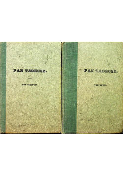 Pan Tadeusz 2 tomy reprint z 1834 r