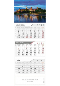 Kalendarz 2020 Trójdzielny Kraków CRUX