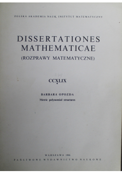 Dissertationes Mathematicae Rozprawy Matematyczne