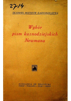Wybór pism kaznodziejskich Newmana 1939 r.