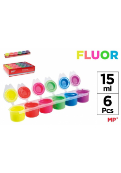 Farba plakatowa tempera fluor 6x15ml