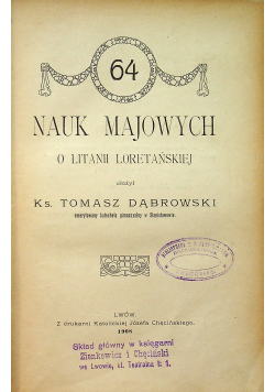 64 nauk majowych o Litanii Loretańskiej 1908 r.