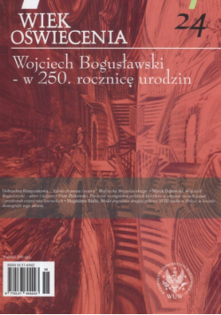 Wiek Oświecenia  24 Wojciech Bogusławski w 250 rocznicę urodzin