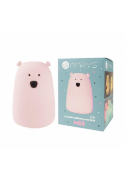 Lampka nocna LED RGB+WW + R/C miś duży różowy