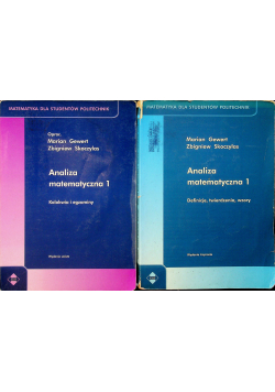 Analiza matematyczna 1, 2 książki