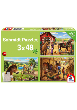 Puzzle 3 x 48 Konie 112942
