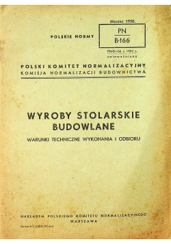 Wyroby stolarskie budowlane 1950 r