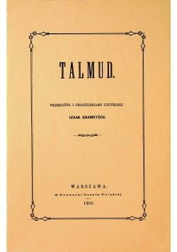 Talmud  Reprint  1869 r