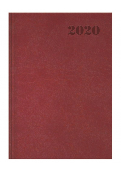 Kalendarz 2020 książkowy A5 Standard bordo TOP2000