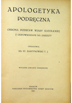Apologetyka Podręczna 1923 r.