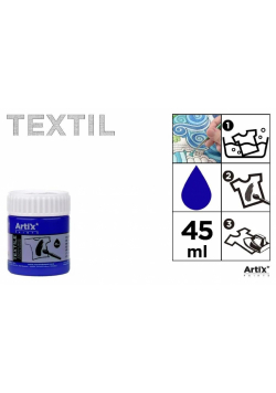 Farba do tkanin 45ml ciemnoniebieska (6szt)