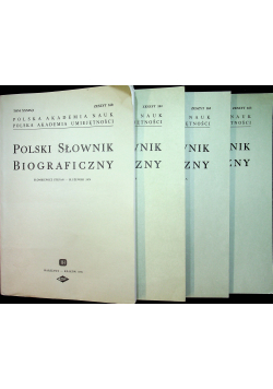 Polski Słownik Biograficzny Tom XXXIX 4 części