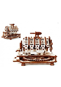 Drewniana puzzle 3D Silnik V8
