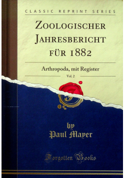 Zoologischer Jahresbericht fur 1882 vol 2 Reprint