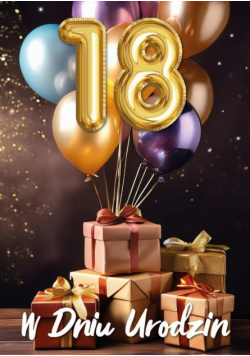 Karnet B6 3D Urodziny 18