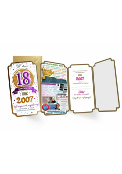 Karnet urodziny 18