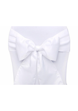 Szarfy na krzesło białe 0,15 x 2,75m (10szt)