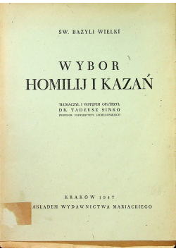 Wybór Homilij i Kazań 1947 r