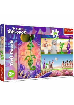 Puzzle 24 Maxi Ciekawski Smok Diplodok 14376