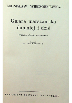 Gwara warszawska dawniej i dziś