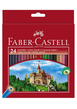 Kredki sześciokątne Zamek 24 kolory FABER CASTELL