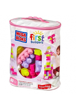 Mega Bloks Klocki w torbie 80 el. różowe NOWE