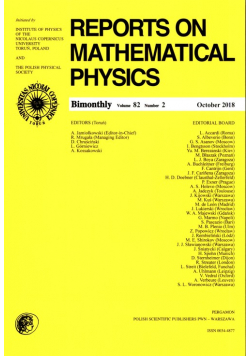 Reports on Mathematical Physics 82/2 Pergamon