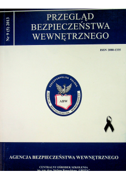 Przegląd bezpieczeństwa wewnętrznego Nr 9
