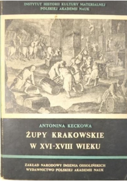 Żupy krakowskie w XVI XVIII wieku