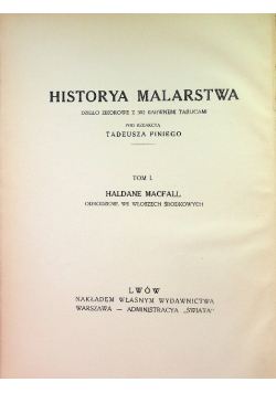 Historya Malarstwa Tom 1, 1912 r.