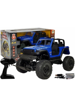 Terenówka RC 4x4 amortyzatory 2.4G niebieska