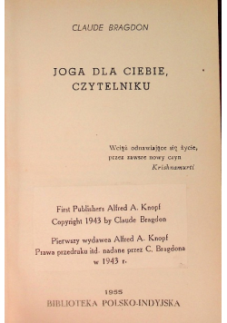 Joga dla ciebie czytelniku