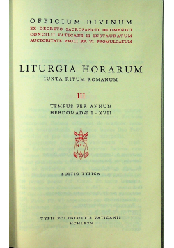 Liturgia Horarum  Część III