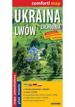 Ukraina Zachodnia Lwów 1:500 000. Mapa laminowana