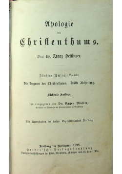 Apologie des christentums Tom V 1898 r.