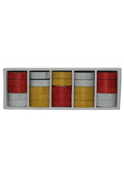 Washi Tape Glitter mix (25szt) NARCISSUS