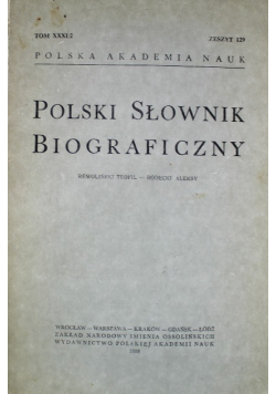 Polski Słownik Biograficzny Zeszyt 129