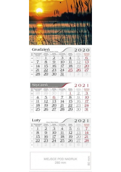 Kalendarz 2021 Trójdzielny Trzcina CRUX
