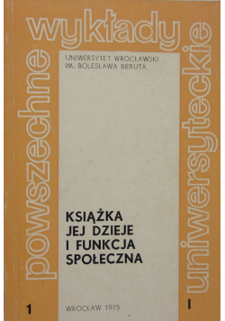 Książka jej dzieje i funkcja społeczna