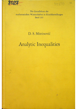 Analytic Inequalities