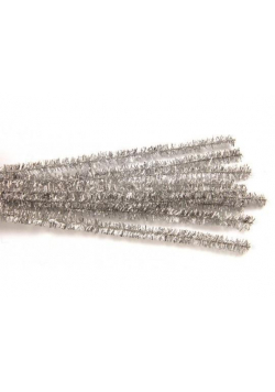 Druty metaliczne srebrne 10szt FOLIA PAPER