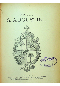 Regula S Augustini 1892 r
