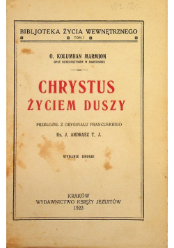 Chrystus życiem duszy 1923