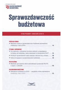 Sprawozdawczość Budżetowa