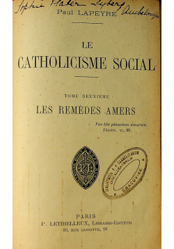 Le Catholicisme Social II