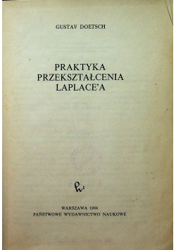 Praktyka przekształceń Laplace a