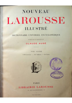 Nouveau Larousse illustre tom 6