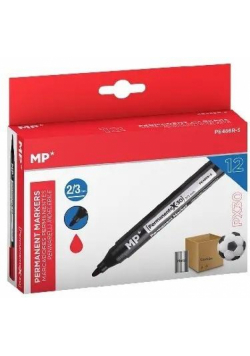 Marker permanentny 2,0/3,0mm czerwony (12szt)